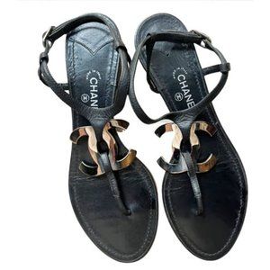 Chanel leather sandals